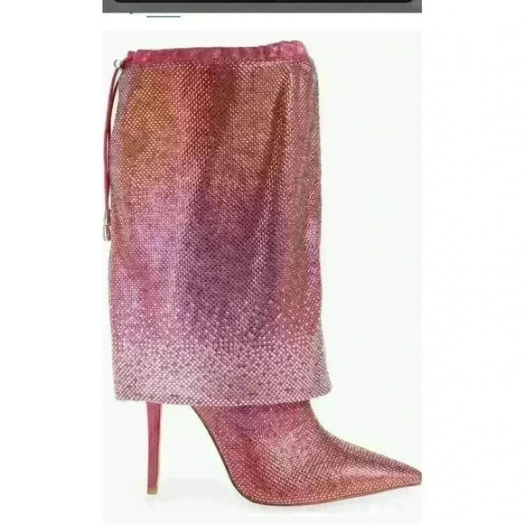 azalea wang wishful crystal embellished pointed toe boot - Picture 3 of 6